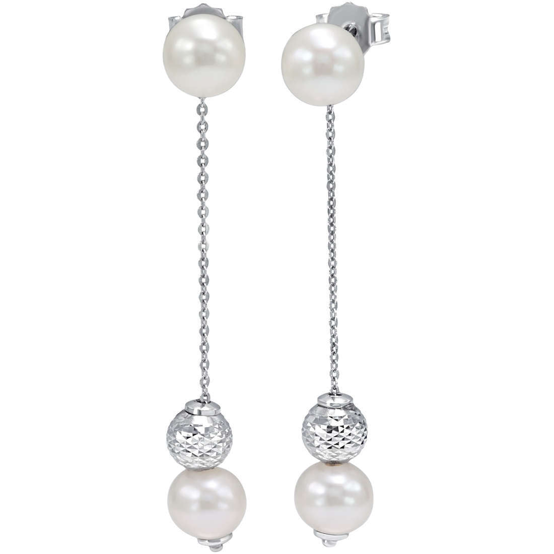 Orecchini Bliss in oro bianco e perle