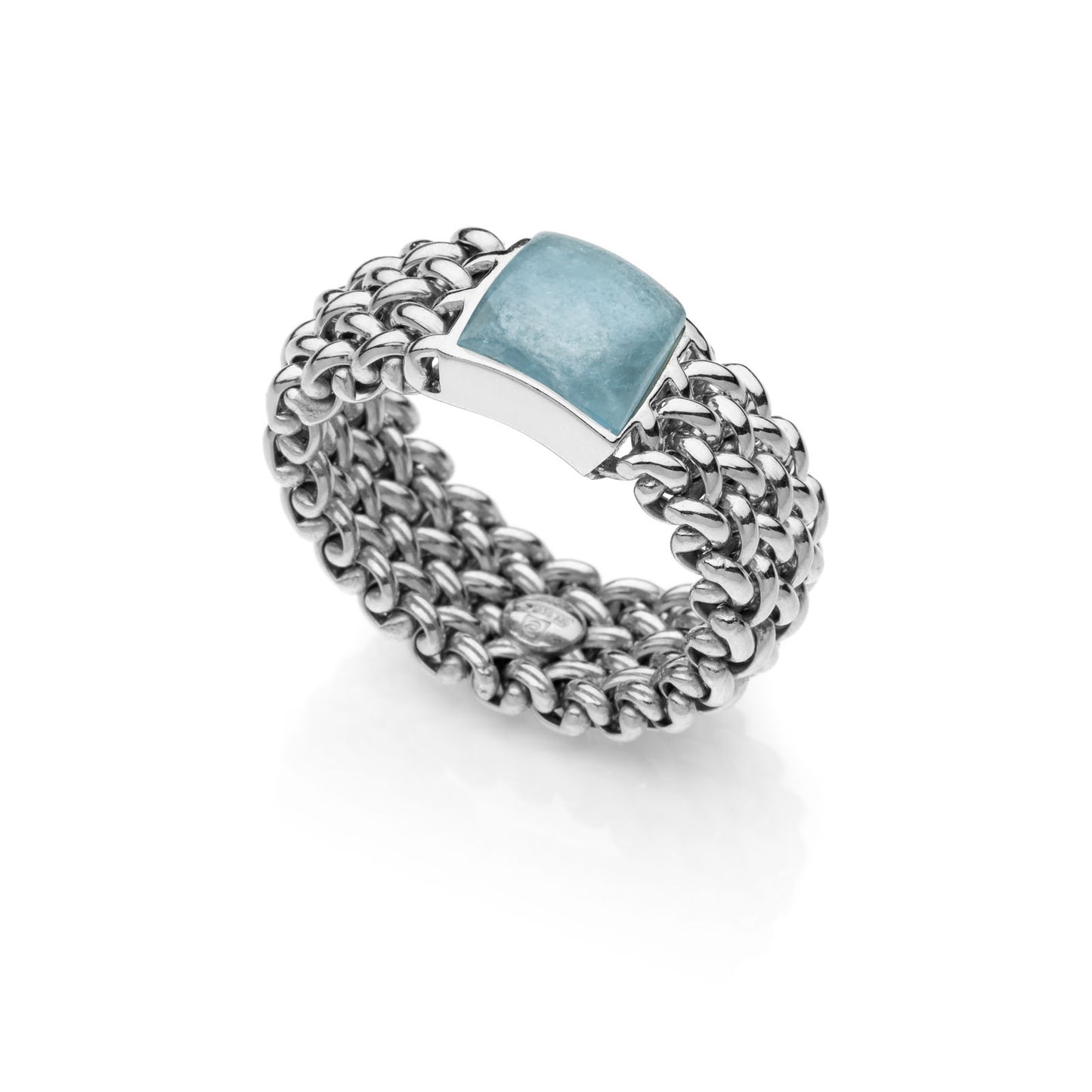 Anello Unoaerre argento con Acquamarina