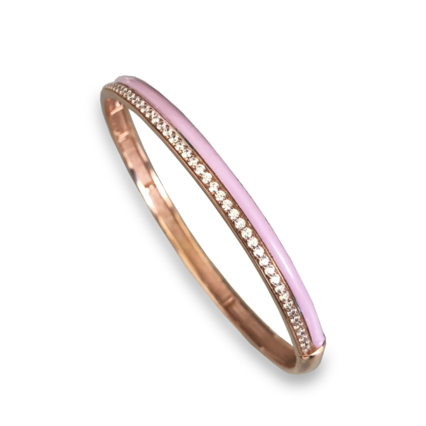 Bracciale Labrioro rigido smalto rosa