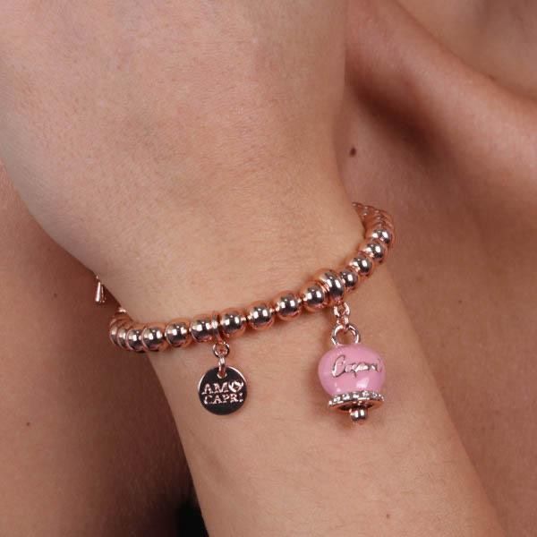 Bracciale Amo Capri campanella rosa smaltata