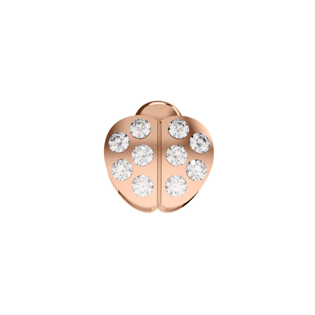 Elemento Elements coccinella oro rosa e diamanti