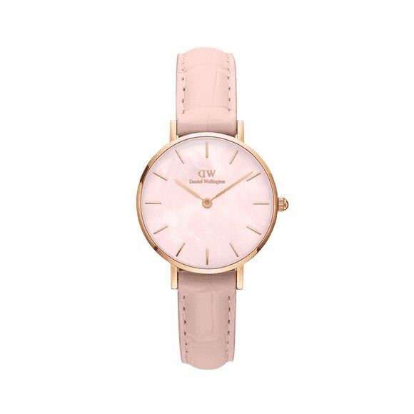 Orologio Daniel Wellington rosa cinturino pelle rosa tondo 28mm