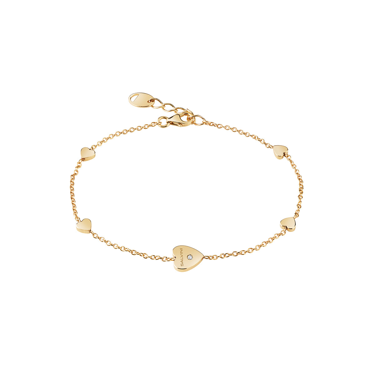 Bracciale Salvini cuori oro giallo