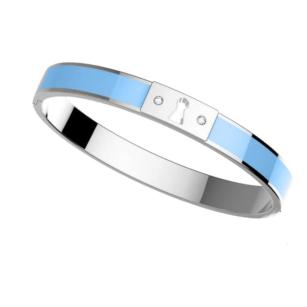 Bracciale Mewo rigido lucchetto azzurro