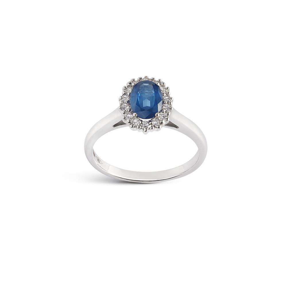 Anello Alfieri zaffiro blu