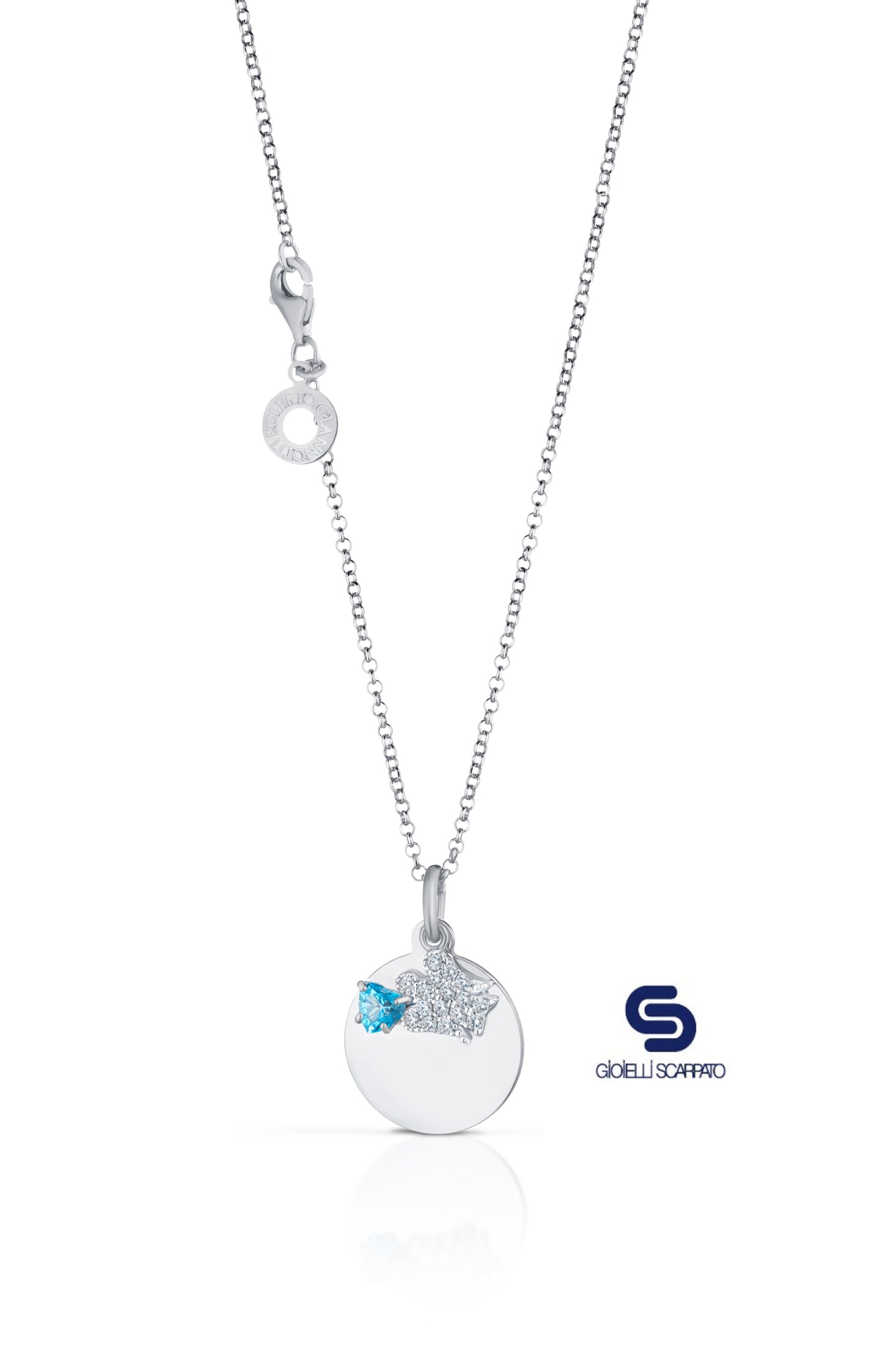 Collana in argento con piastrina