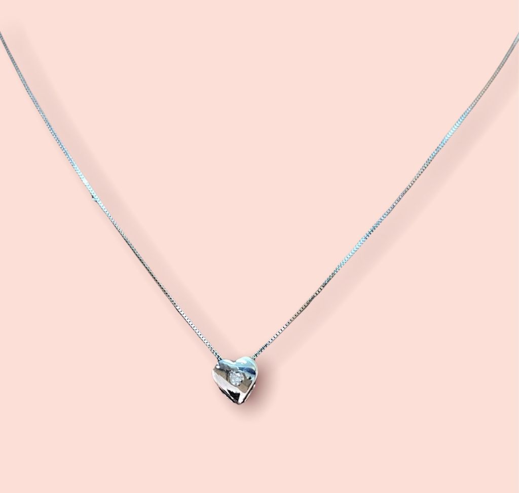 Collana punto luce con cuore