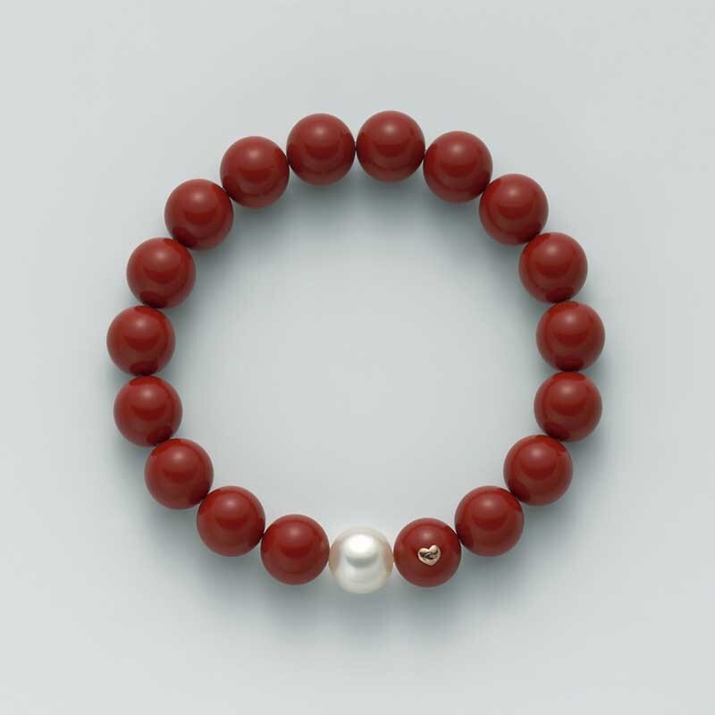 Bracciale Miluna pasta di corallo rosso