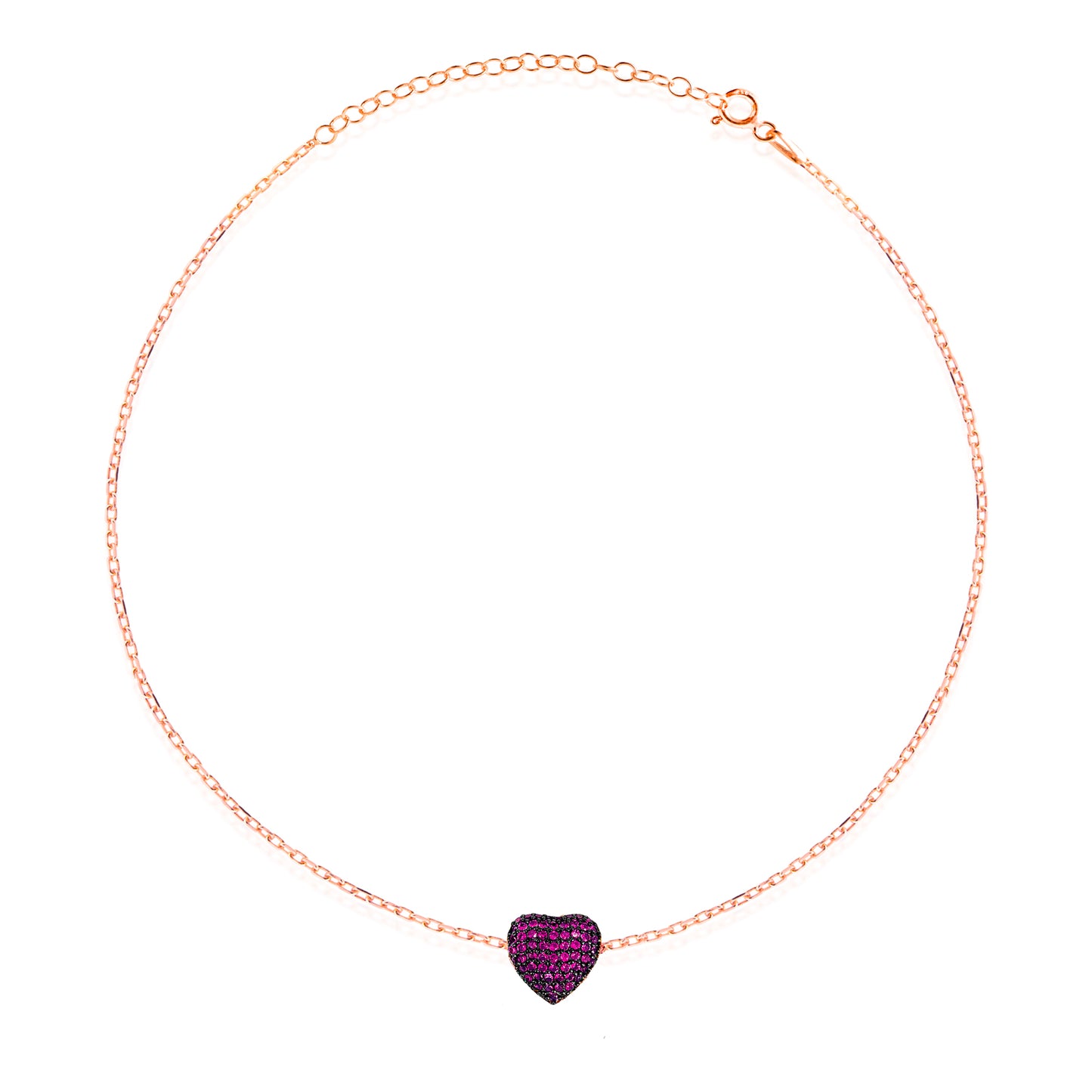 Choker cuore fucsia Le Scritte dell'amore