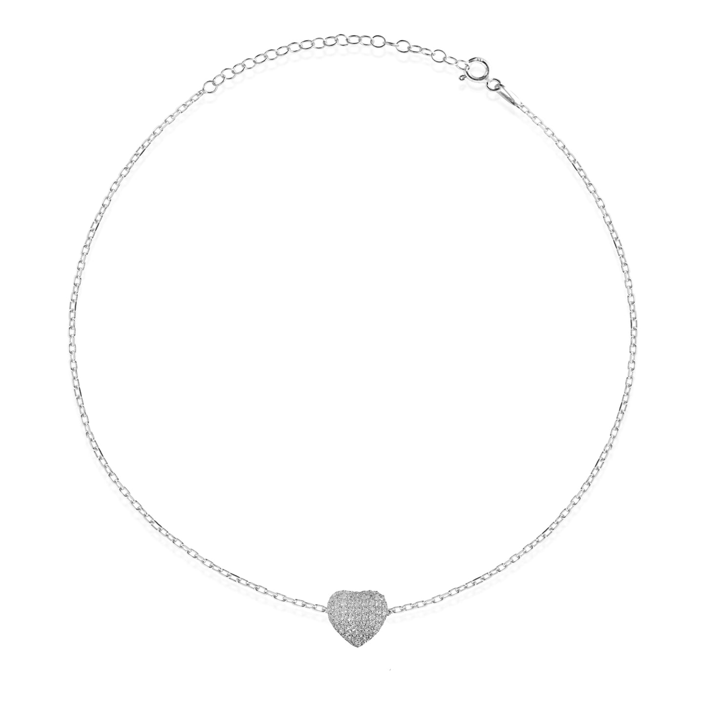 Choker cuore argento Le Scritte dell'amore