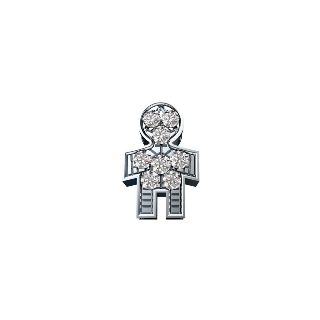Elemento Elements bimbo oro bianco e diamanti