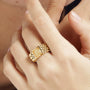Anello Unoaerre con quarzo giallo
