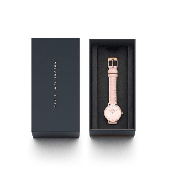 Orologio Daniel Wellington rosa cinturino pelle rosa tondo 28mm