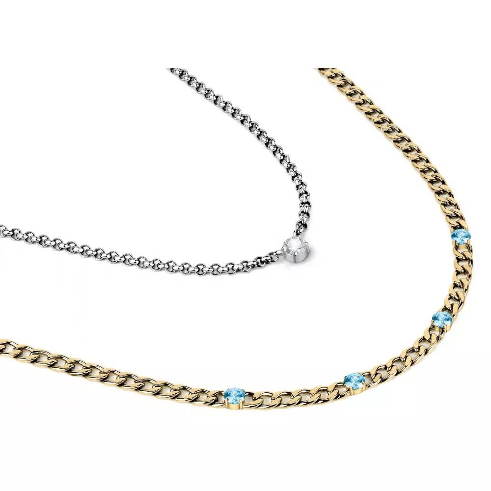 Collana groumette Morellato cristalli celesti