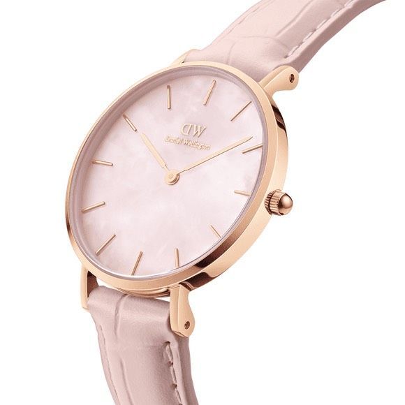 Orologio Daniel Wellington rosa cinturino pelle rosa tondo 32mm
