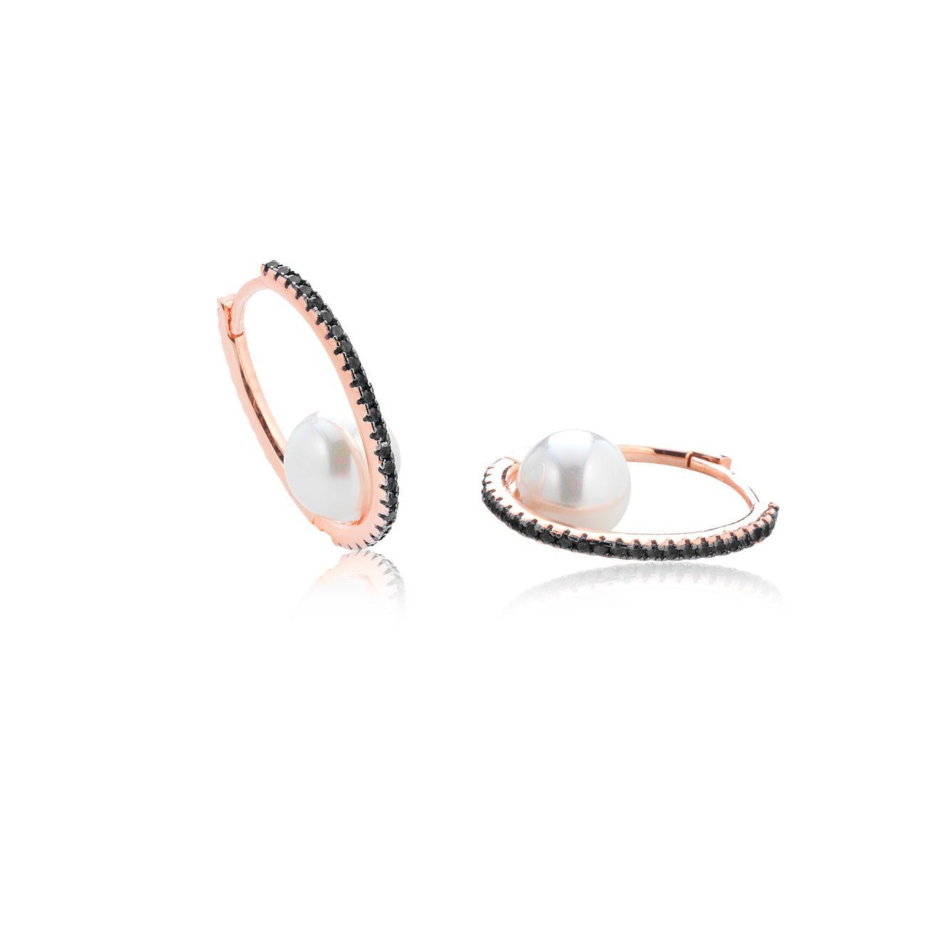 Orecchini Le Scritte dell' amore Pearl Inside Hoop