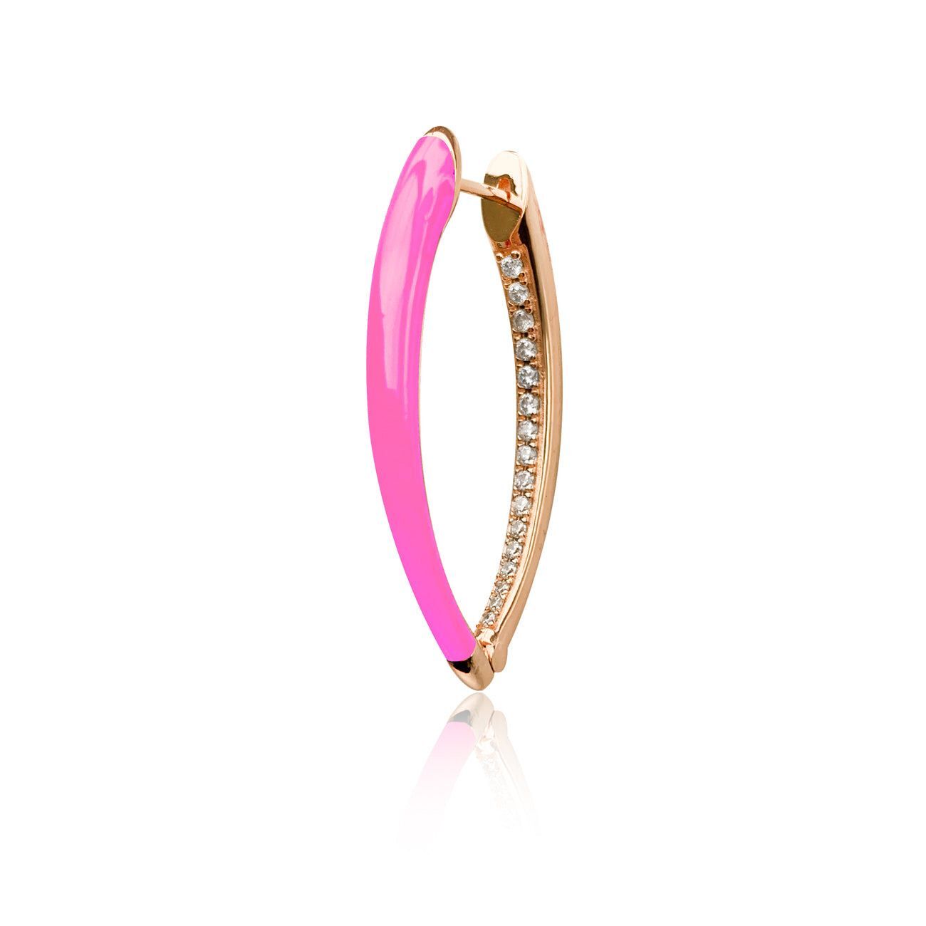 Orecchini Le Scritte ovale smaltato rosa