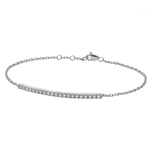 Bracciale mezzo tennis oro bianco e diamanti