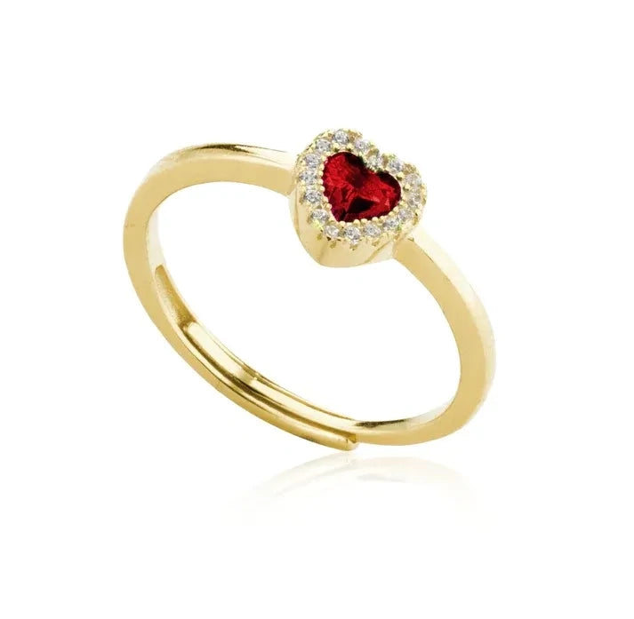 Anello cuore rilievo