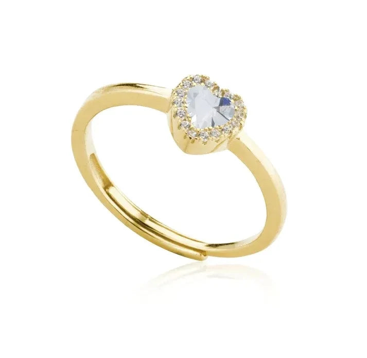 Anello cuore rilievo