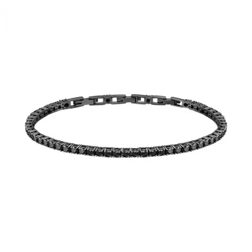 Bracciale tennis nero brunito