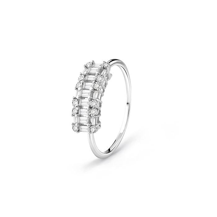 Anello riviera moderna oro e diamanti