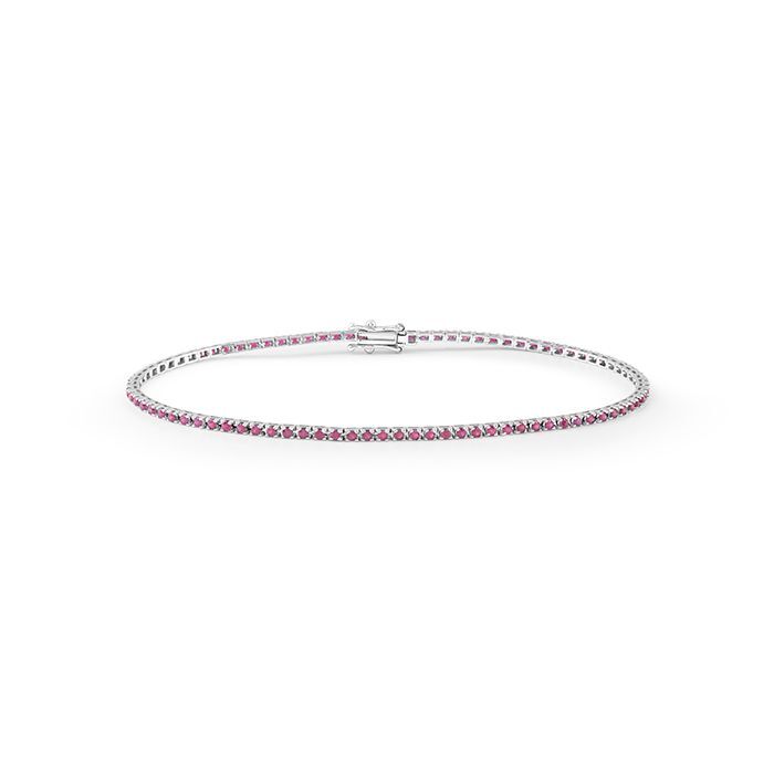 Bracciale tennis in oro e rubini