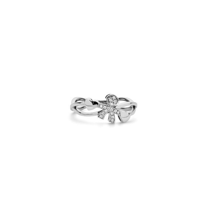 ANELLO LEBEBE BIMBO IN ORO BIANCO E DIAMANTI