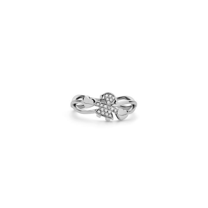 ANELLO LEBEBE' BIMBA IN ORO BIANCO E DIAMANTI