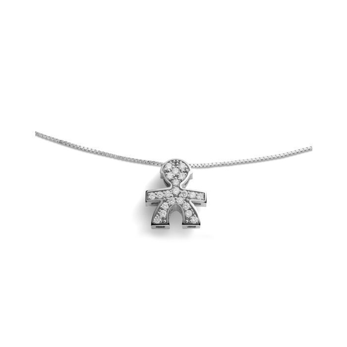 COLLANA LEBEBE' I TESORINI BIMBO IN ORO BIANCO E DIAMANTI
