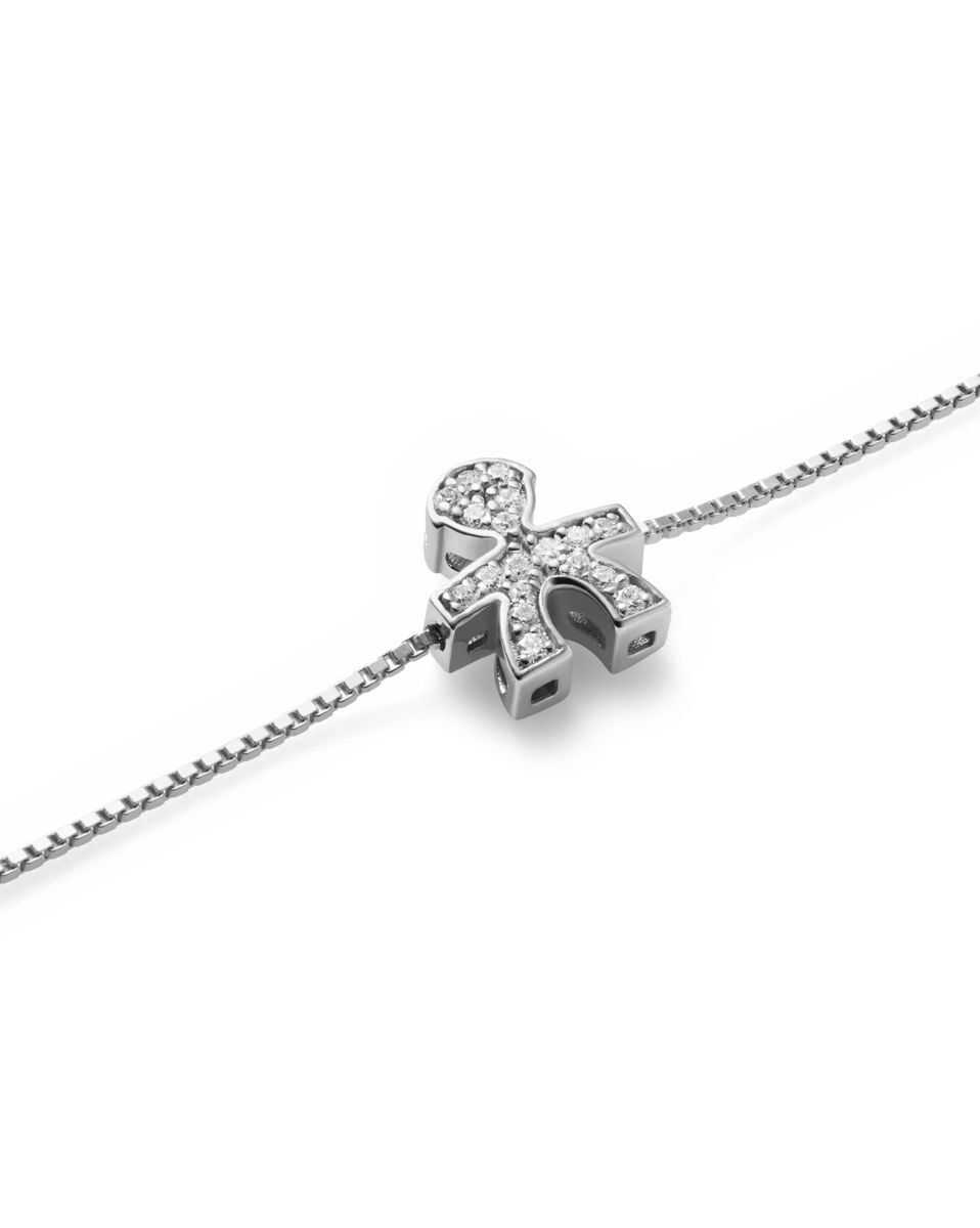 BRACCIALE LE BEBE' BIMBO IN ORO BIANCO E DIAMANTI