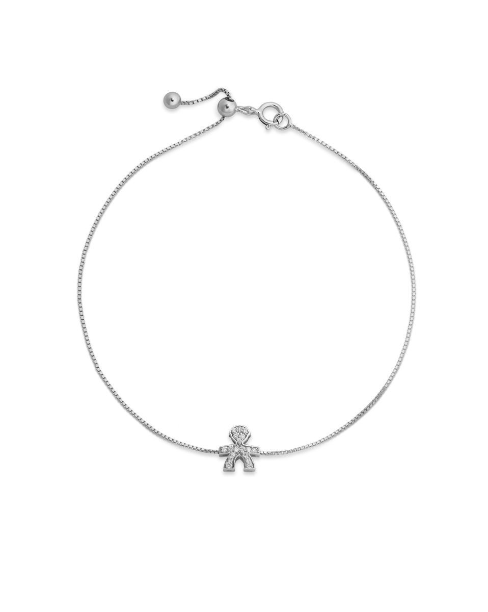 BRACCIALE LE BEBE' BIMBO IN ORO BIANCO E DIAMANTI