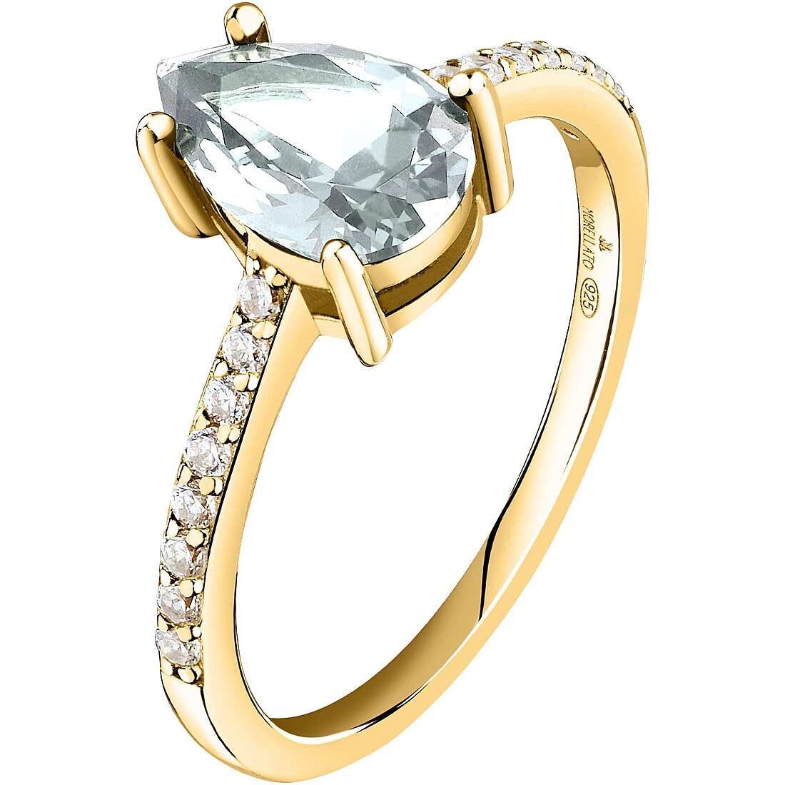 Anello Morellato Argento Dorato Goccia