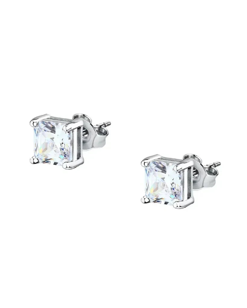 Orecchini carrè luminosi argento