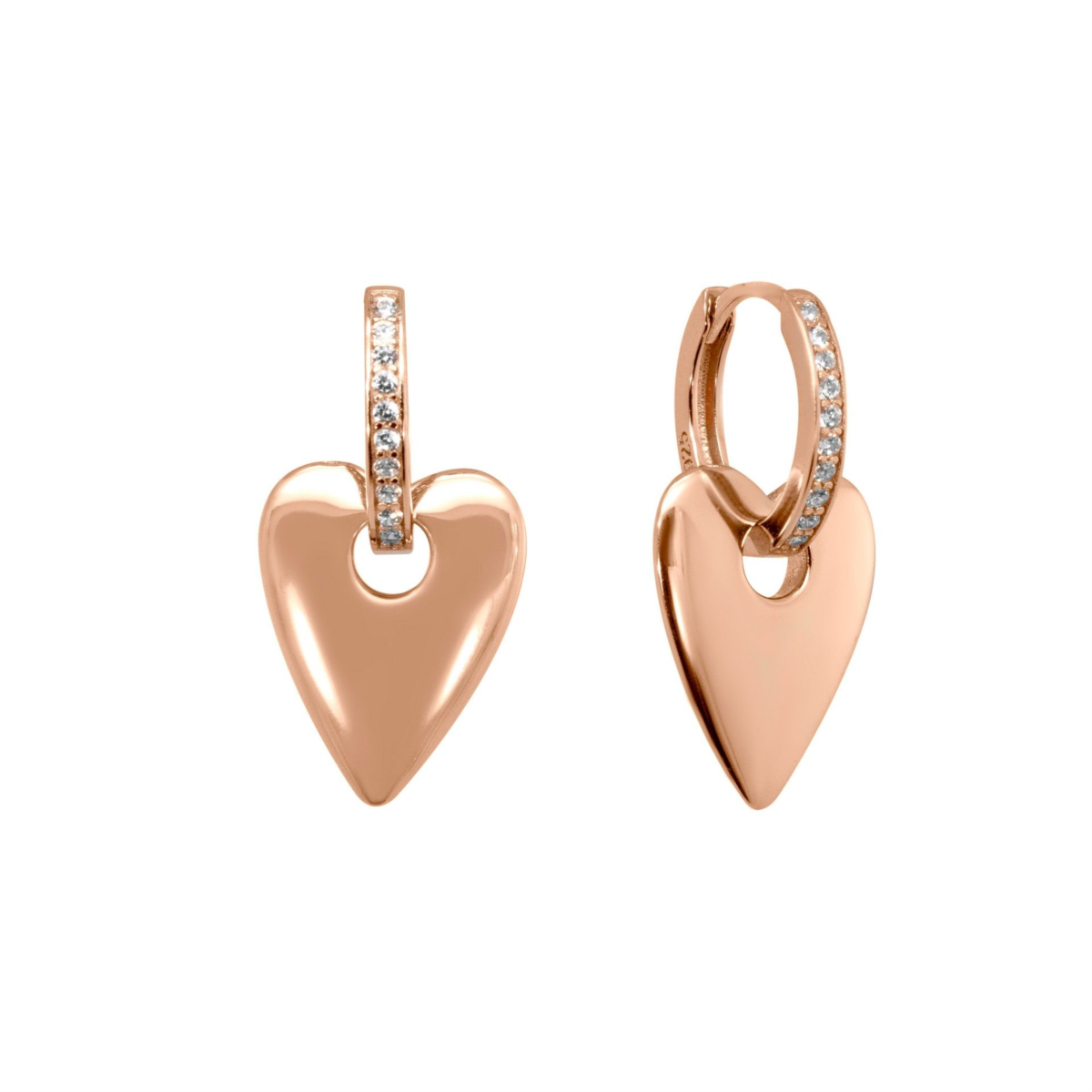 Orecchini cerchietti cuori glam