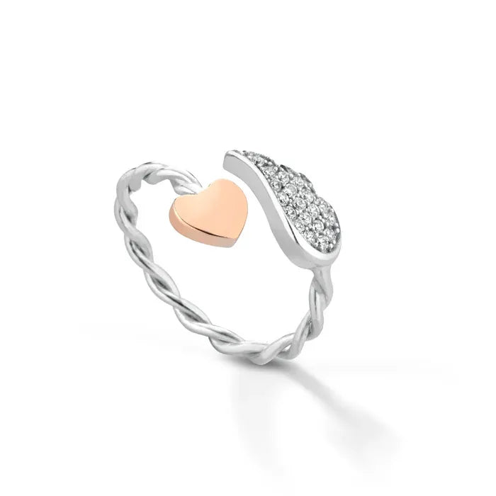 Anello cuore e ala