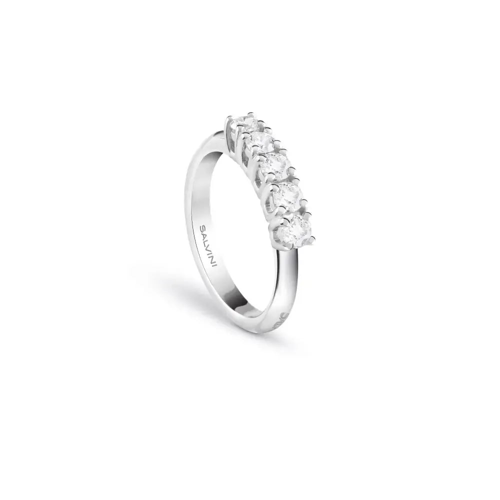Anello Salvini veretta 5 diamanti (4 griffes)