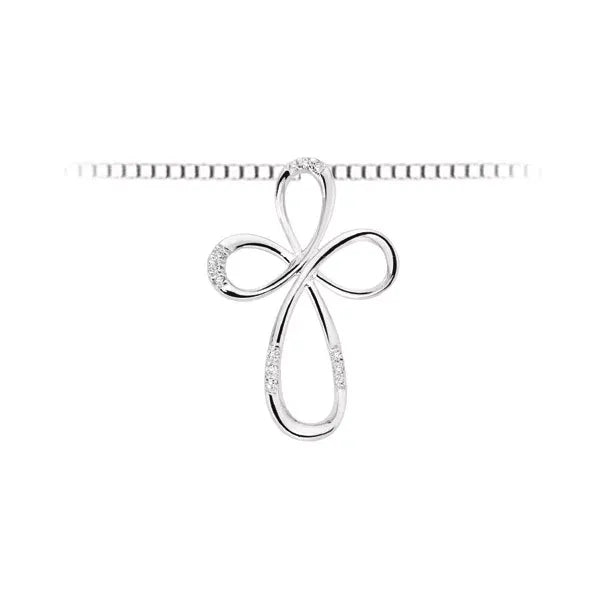 Collana croce DonnaOro unione oro e diamanti