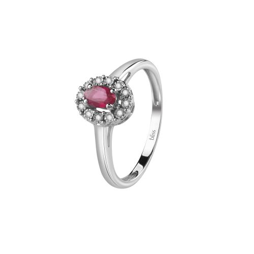 Anello Bliss regal rubino e diamanti