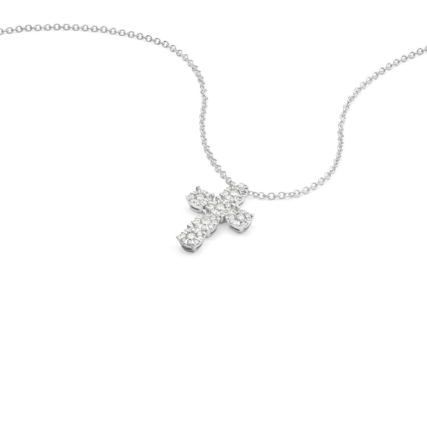 Collier croce Salvini oro bianco e diamanti