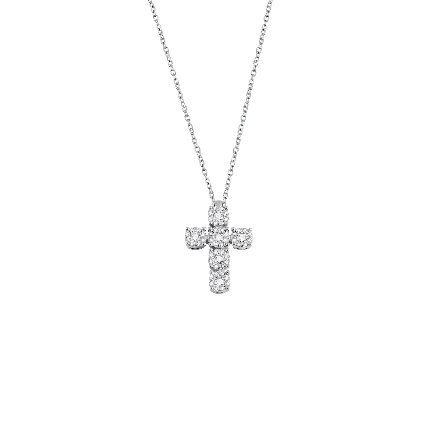 Collier croce Salvini oro bianco e diamanti
