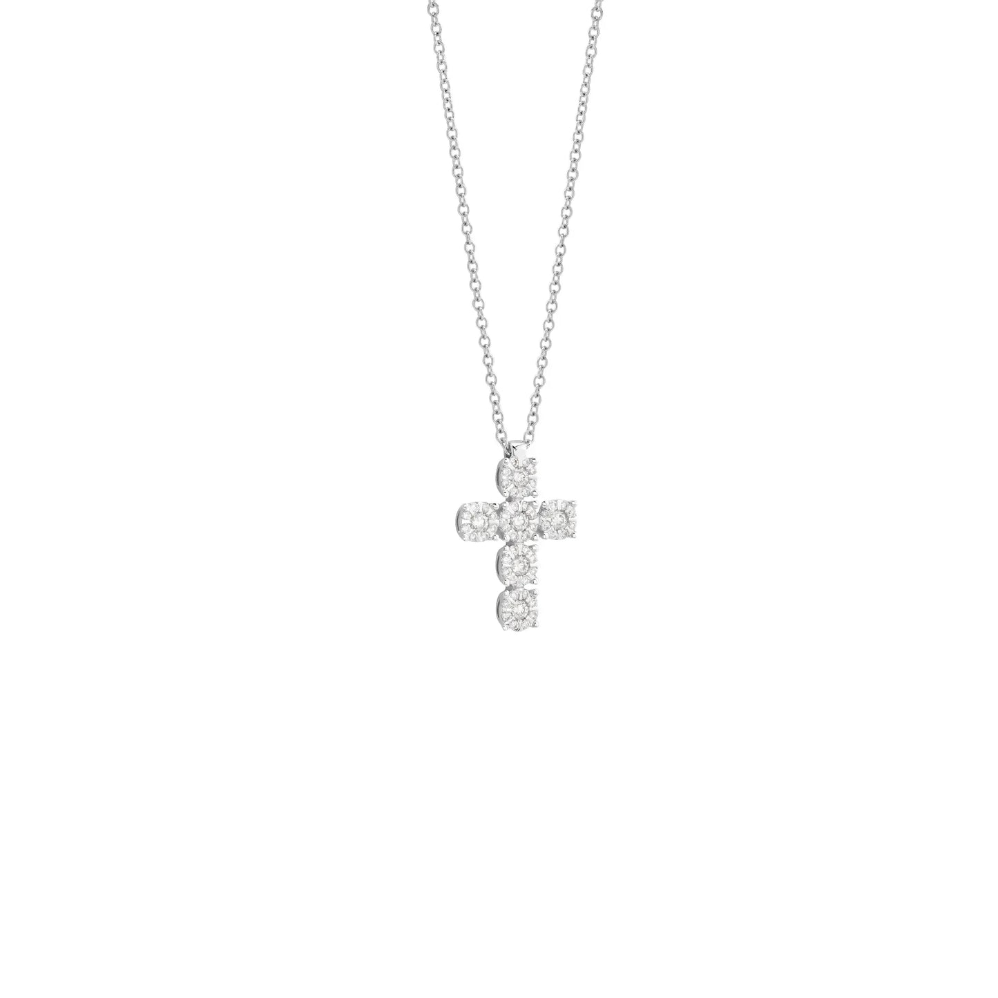 Collier croce Salvini oro bianco e diamanti