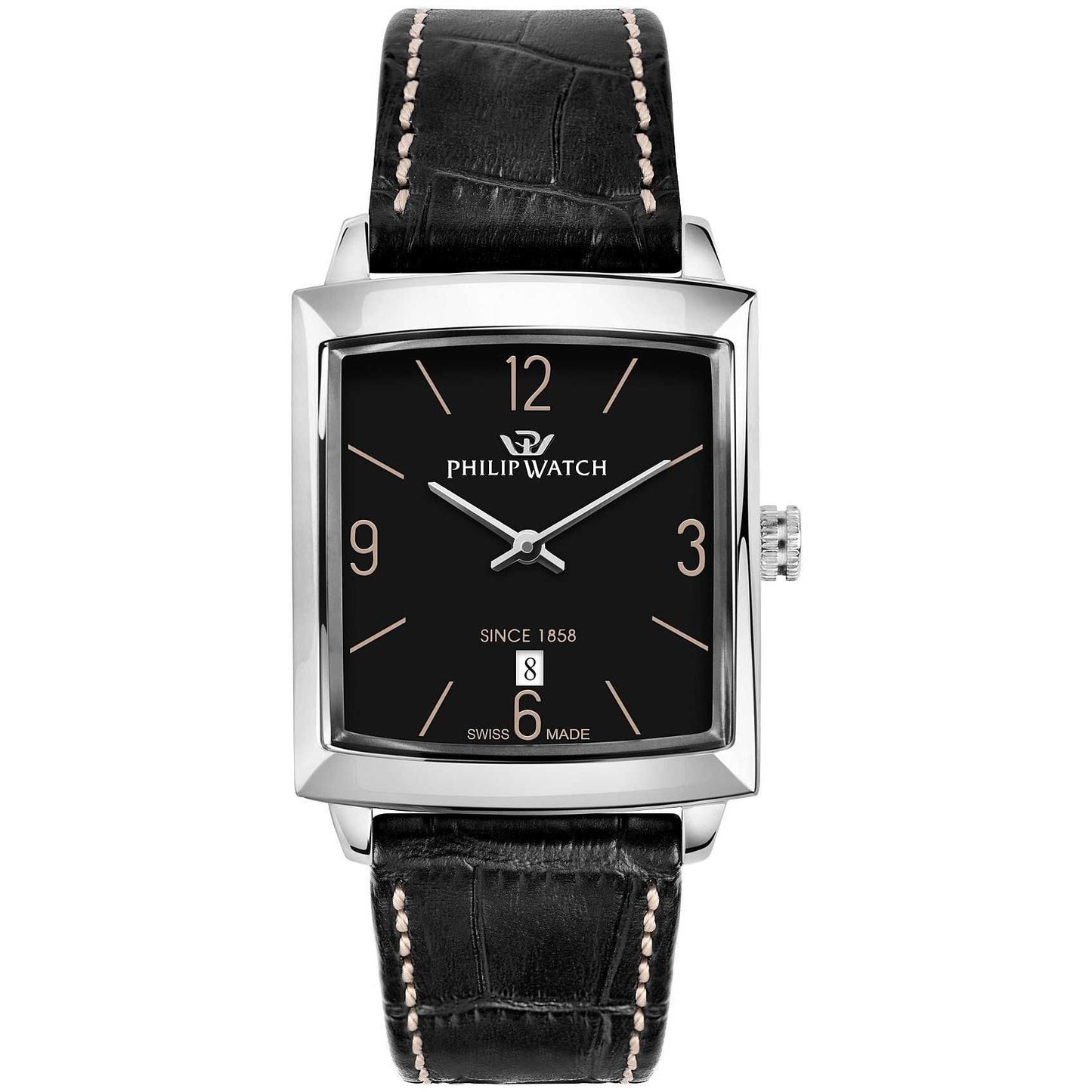 Orologio Philip Watch Newport pelle nero