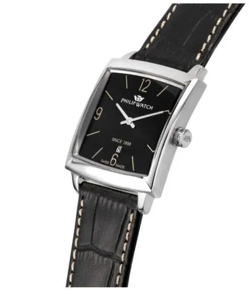 Orologio Philip Watch Newport pelle nero