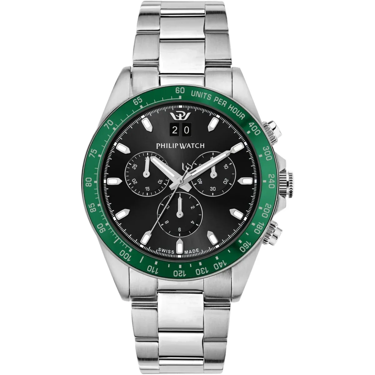Philip Watch Cronografo Caribe Nero e Verde
