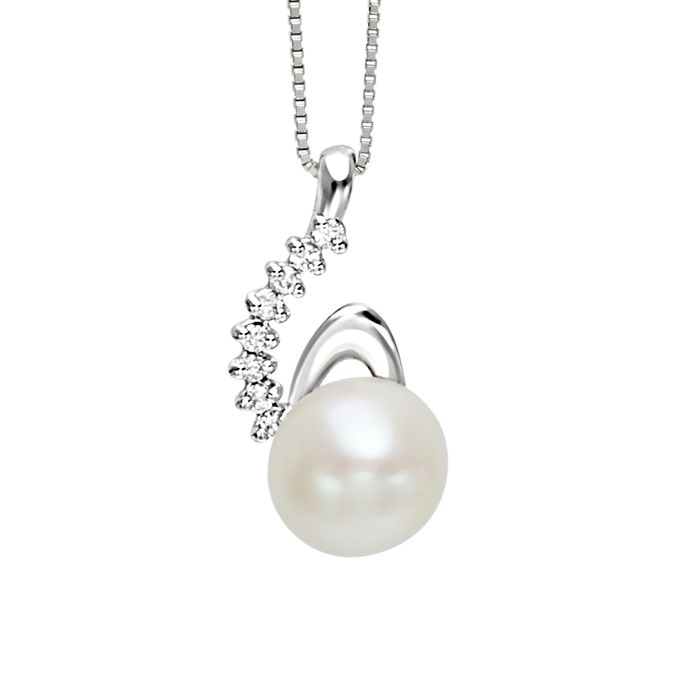 Collana Bliss perla e diamanti