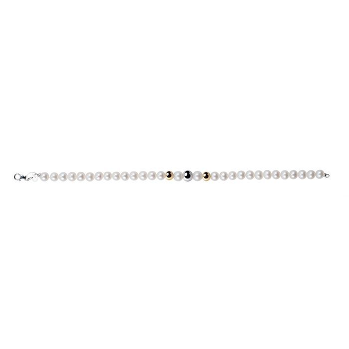 Bracciale Perle con sfere d'oro