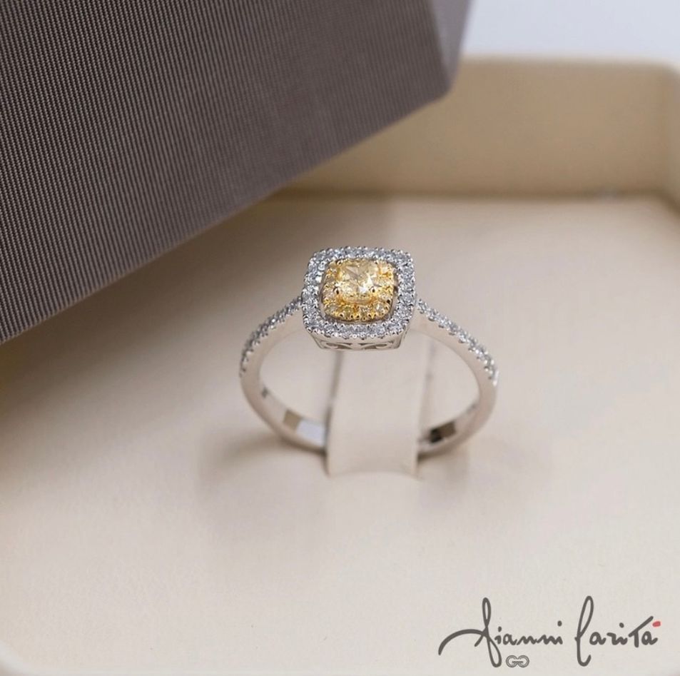 Anello fancy giallo Gianni Carita'