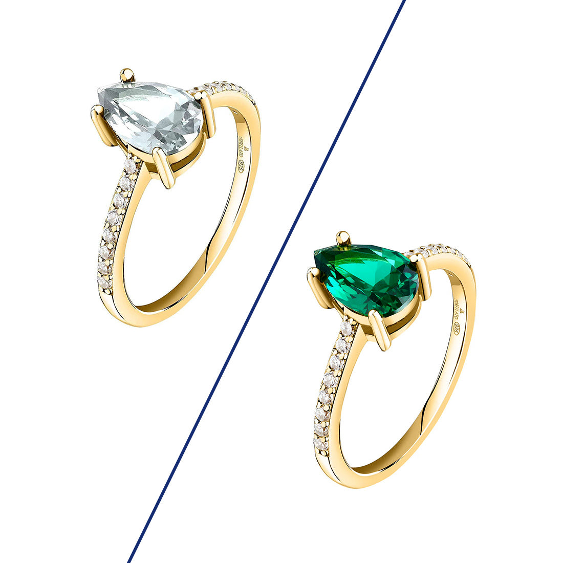 Anello Morellato Argento Dorato Goccia