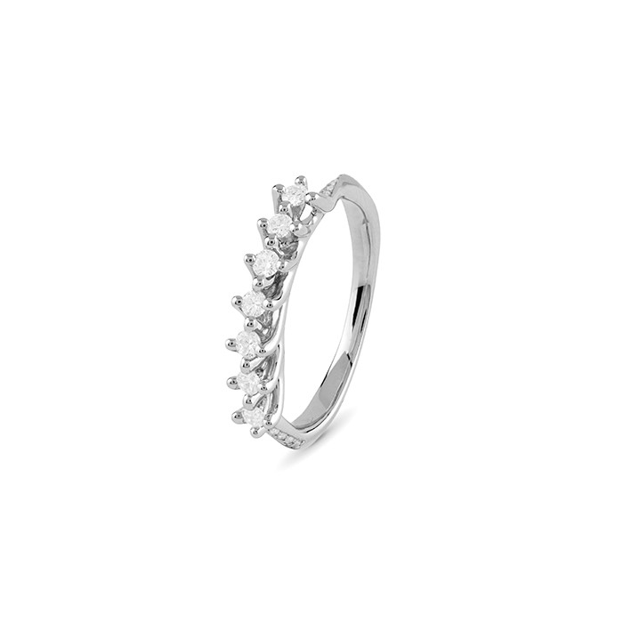 Anello Bliss Vera Sette Diamanti in Platino